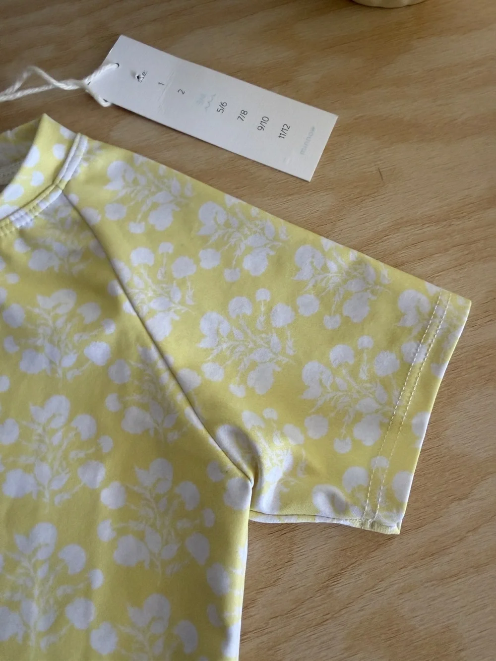 Minnow Swim NWT Yellow Floral Rashguard Unisex 3/4T Made in USA